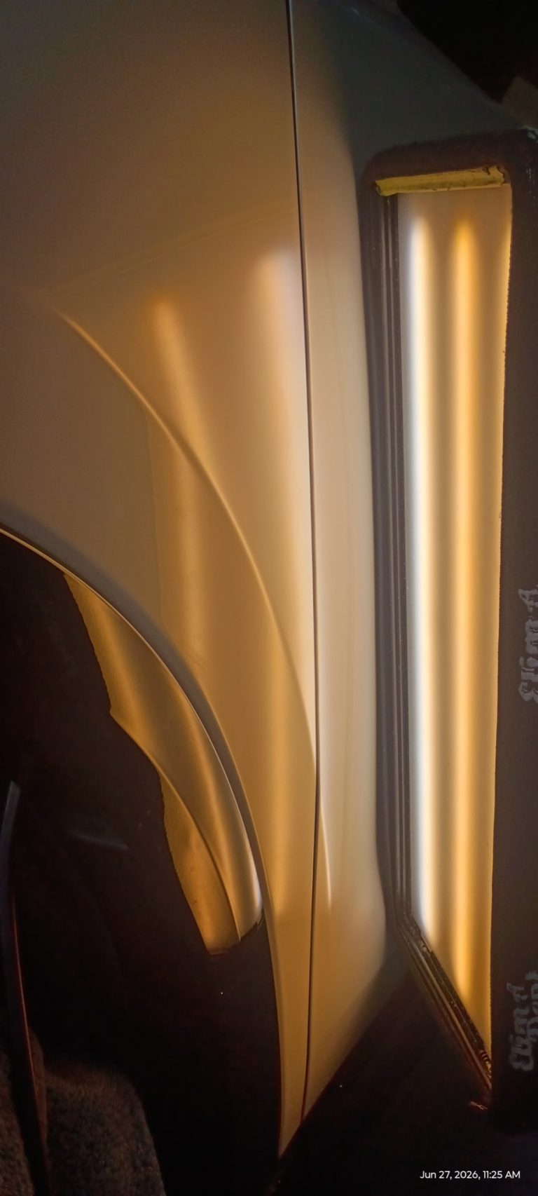 After — dent repaired