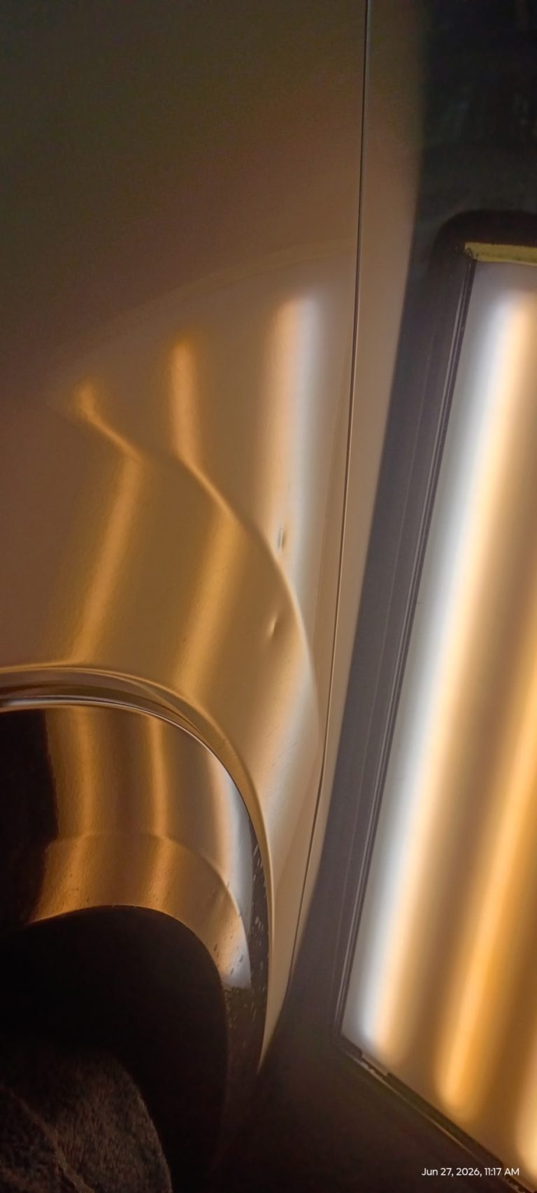Before — dent visible
