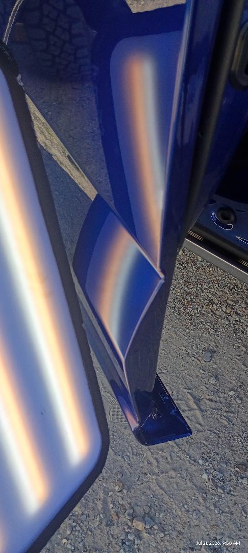 After — dent repaired